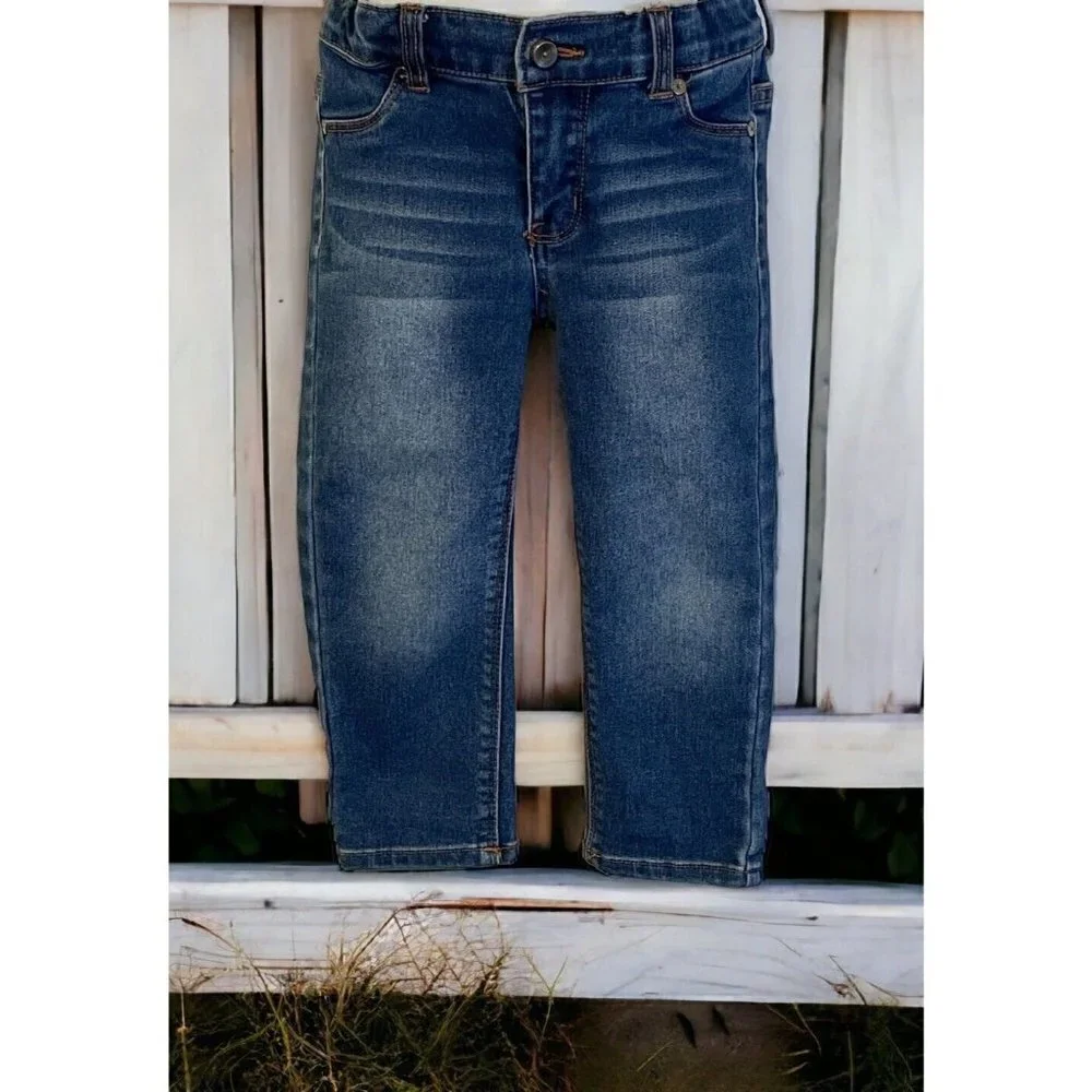 DKNY Boys Blue Skinny Jeans Size 4 with Pockets